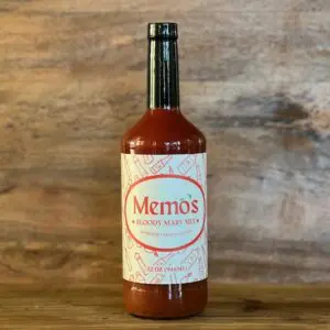 A bottle of memos bloody mary mix